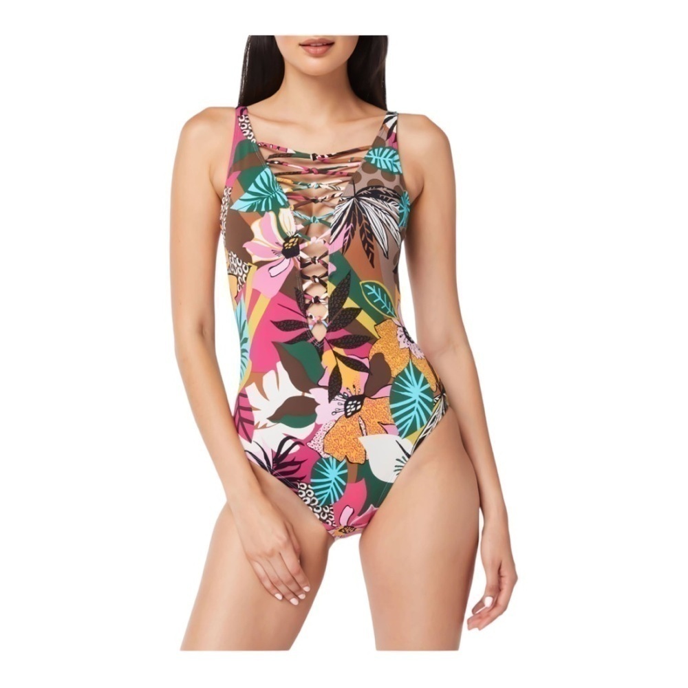 Bleu Rod Beattie Run Wild Lace Down One Piece NWT